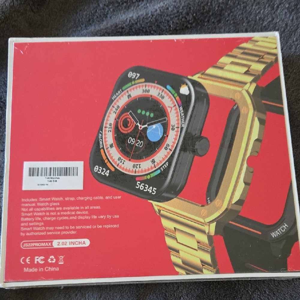 Gold and Black Smart Watch